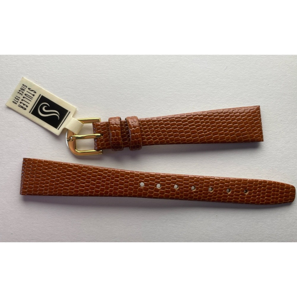 Stuller 14mm Tan Lizard‎ Grain Ladies Watch Band